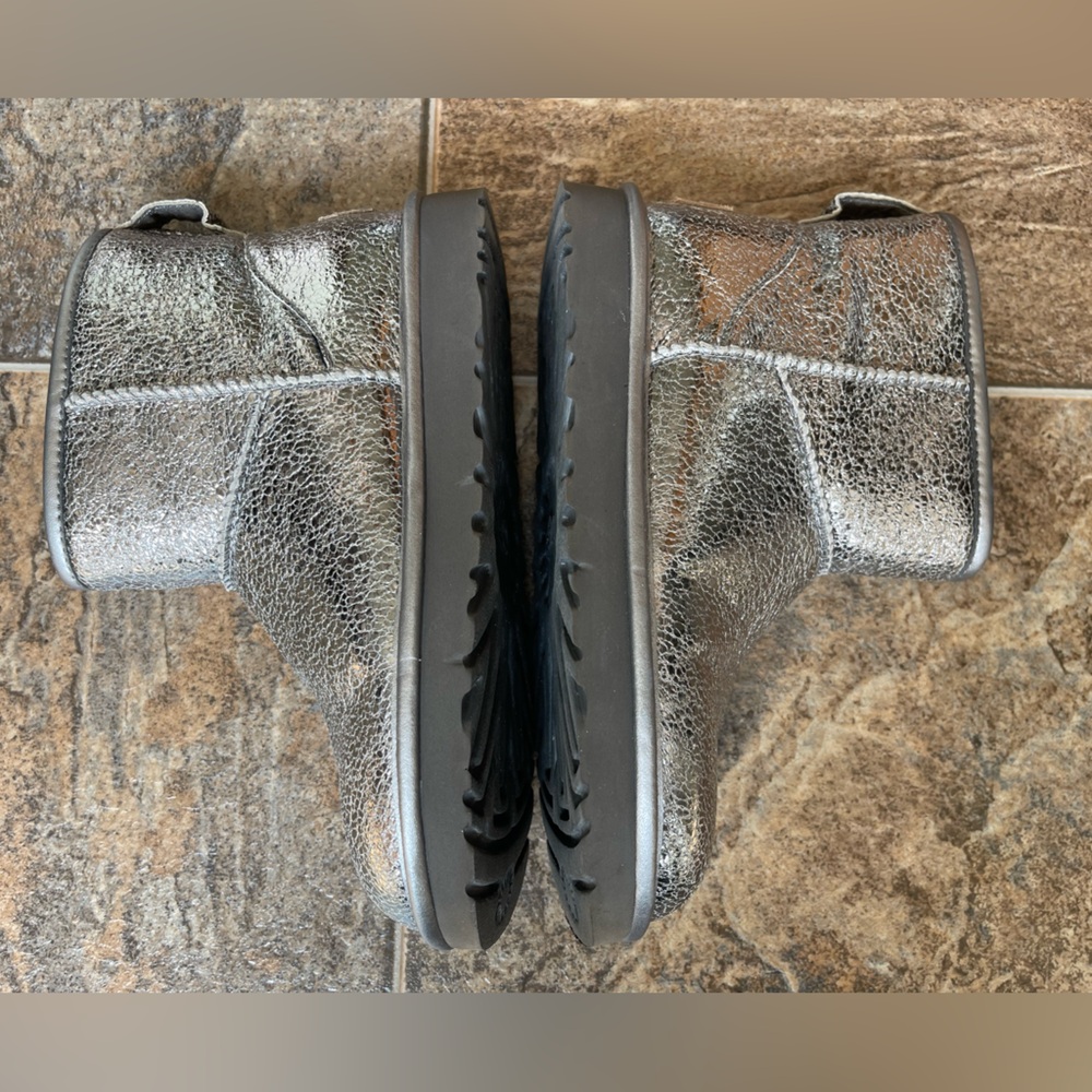 Ugg Classic Mini Metallic Sparkle Boot- Silver, W… - image 7
